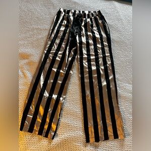 Women’s Tahari Black and White Striped Wide-Leg Lounge Pants size XL